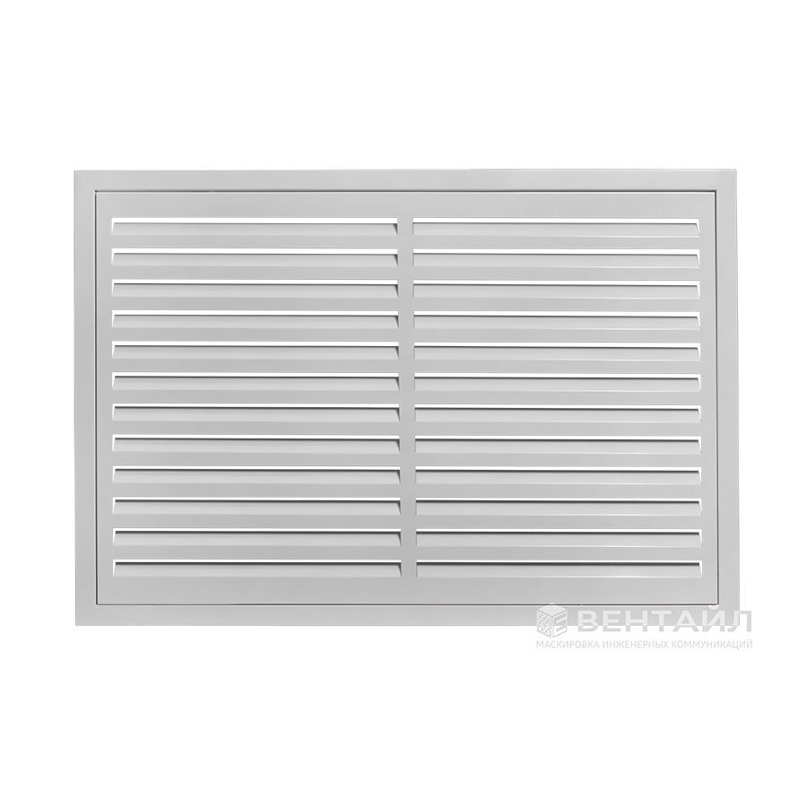 Решетка РМЖР 1200x600 нажимная металлическая с жалюзи для радиатора отопления