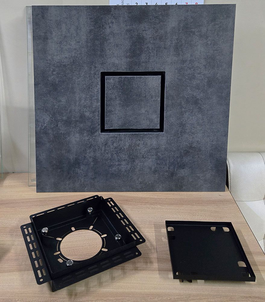 Решетка + вентилятор Keramo-M Black 200x200 / STILL-B 100CK (черная)