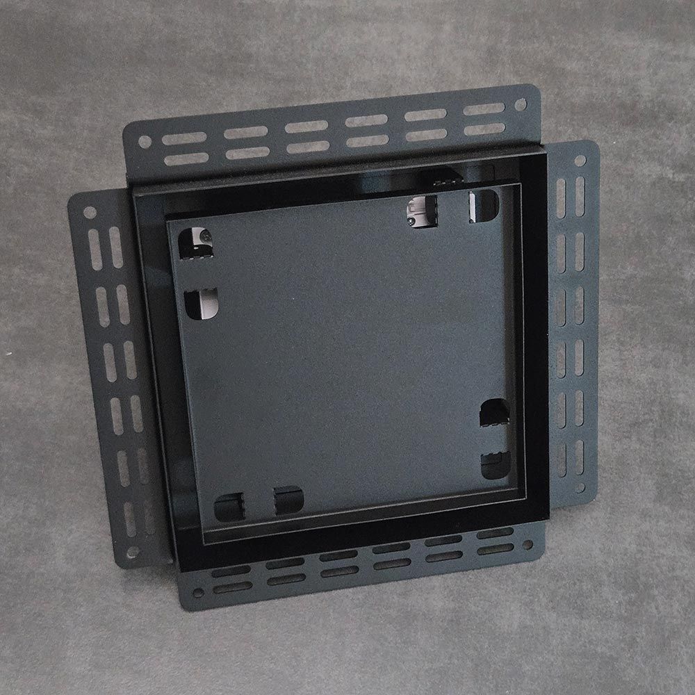 Решетка + вентилятор Keramo-M Black 240x240 / STILL-B 125CT (черная, таймер)