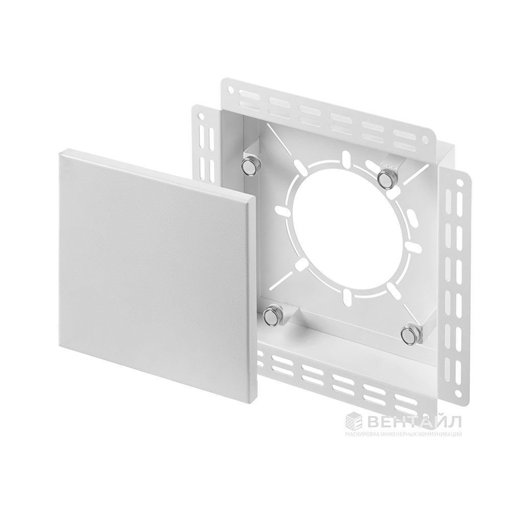 Решетка Вентайл Дизайн-У 200x200 под покраску (белая, D100)