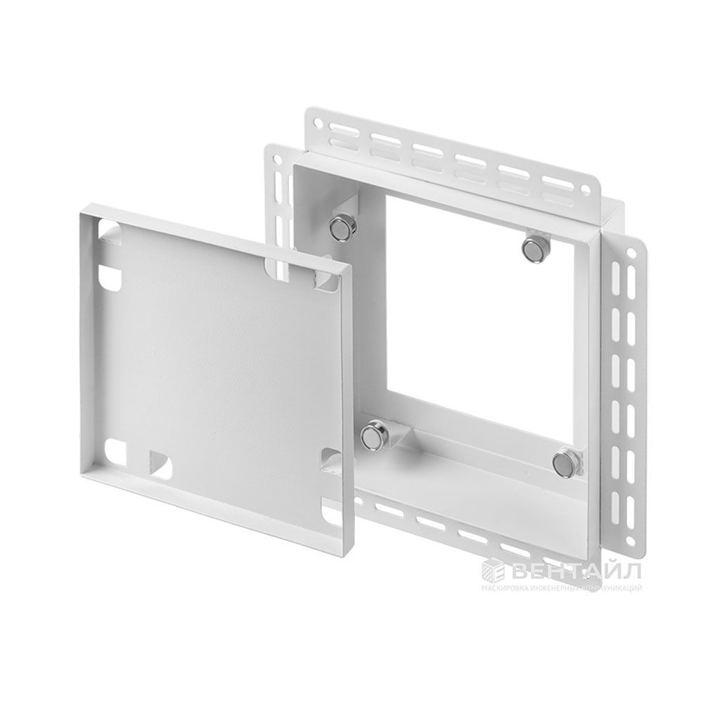 Решетка Вентайл Керамо-М 200x200 под плитку с маяком, белая