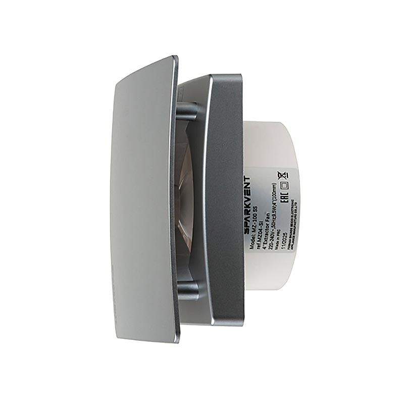 Вентилятор SPARKVENT MZ-100 HS, серебристый (ДАТЧИК ВЛАЖНОСТИ)