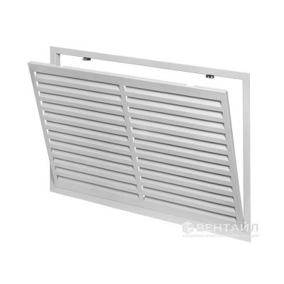 Решетка РМЖР 900x600 нажимная металлическая с жалюзи для радиатора отопления