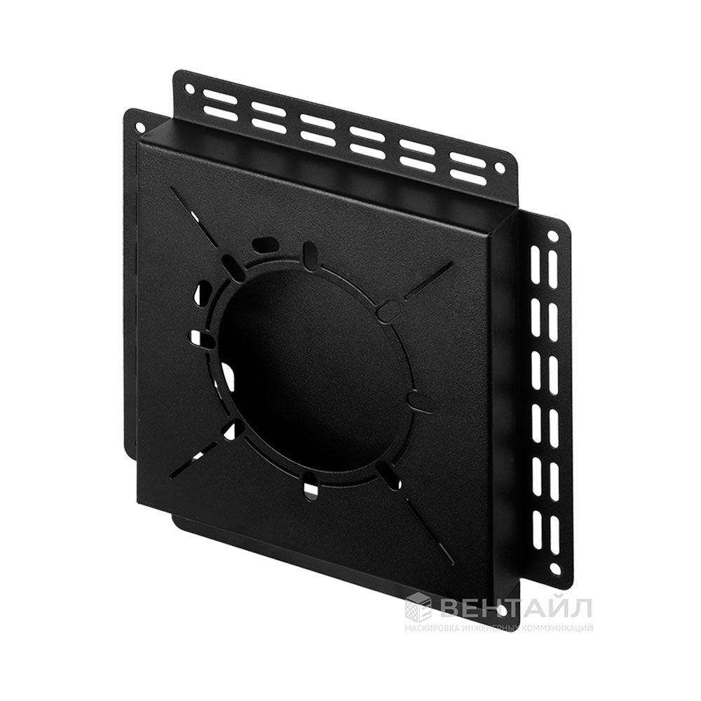 Решетка Вентайл Керамо-У 260x260 под плитку (черная, D150)