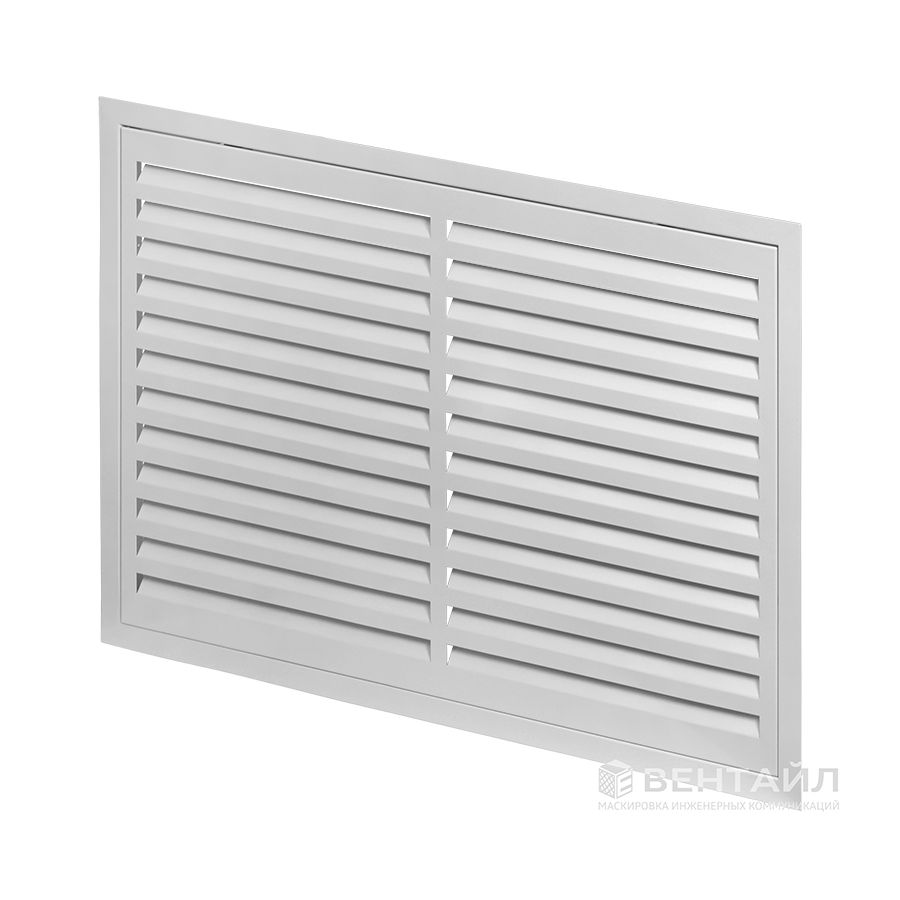 Решетка РМЖР 1200x600 нажимная металлическая с жалюзи для радиатора отопления