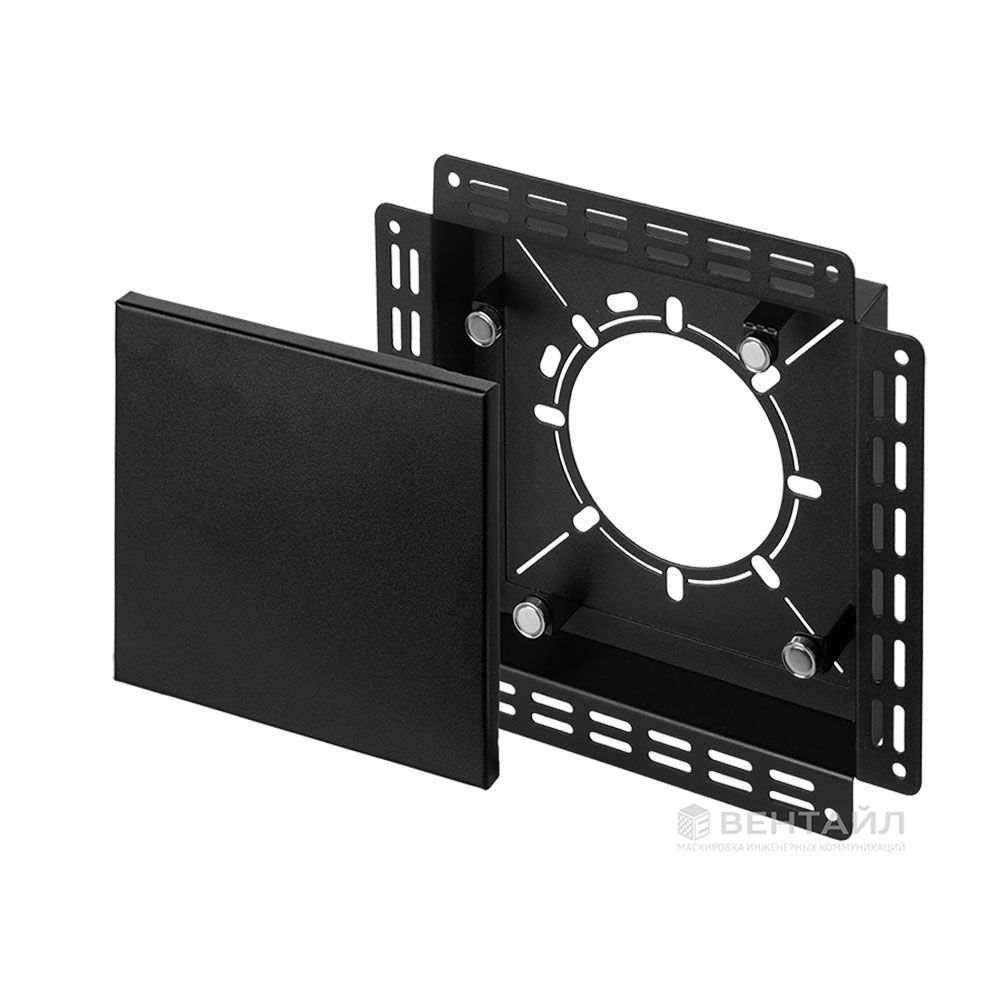 Решетка Вентайл Дизайн-У 260x260 под покраску (черная, D150)