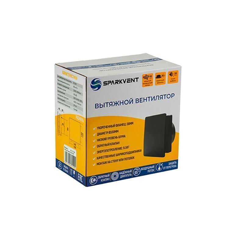 Вентилятор SPARKVENT MZ-100 SB, чёрный