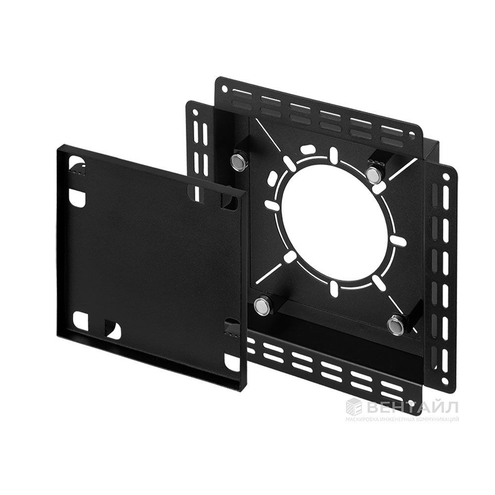 Решетка Вентайл Керамо-У 240x240 под плитку (черная, D125)