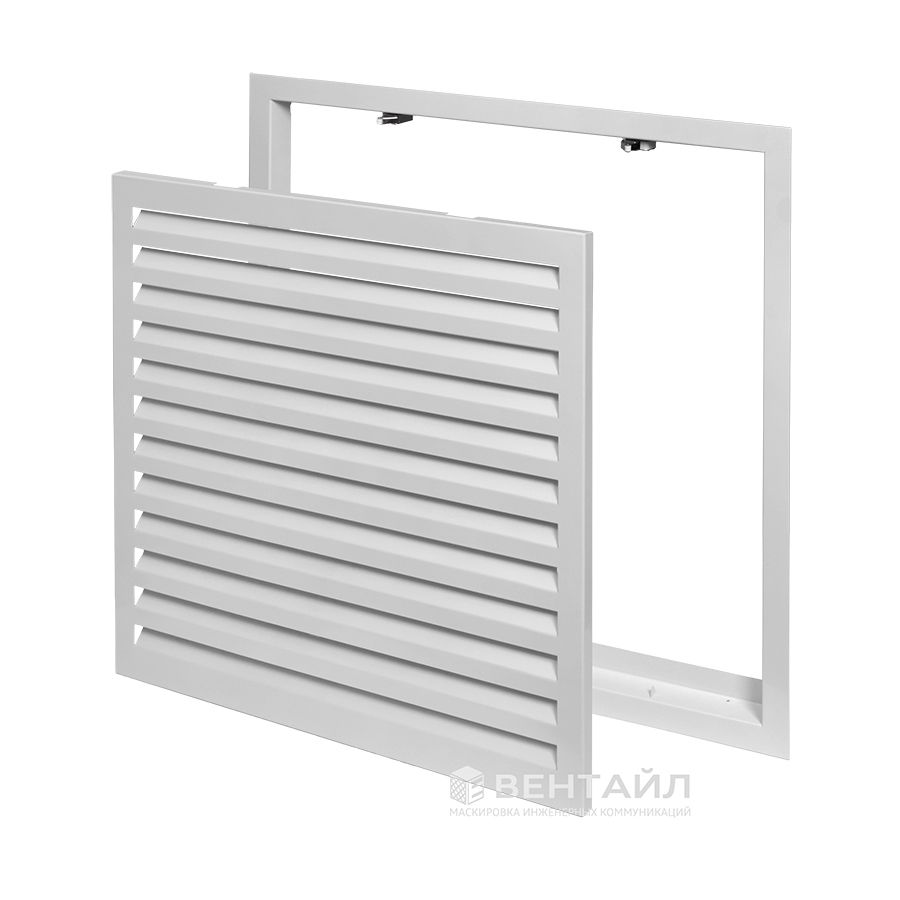 Решетка РМЖР 300x600 нажимная металлическая с жалюзи для радиатора отопления