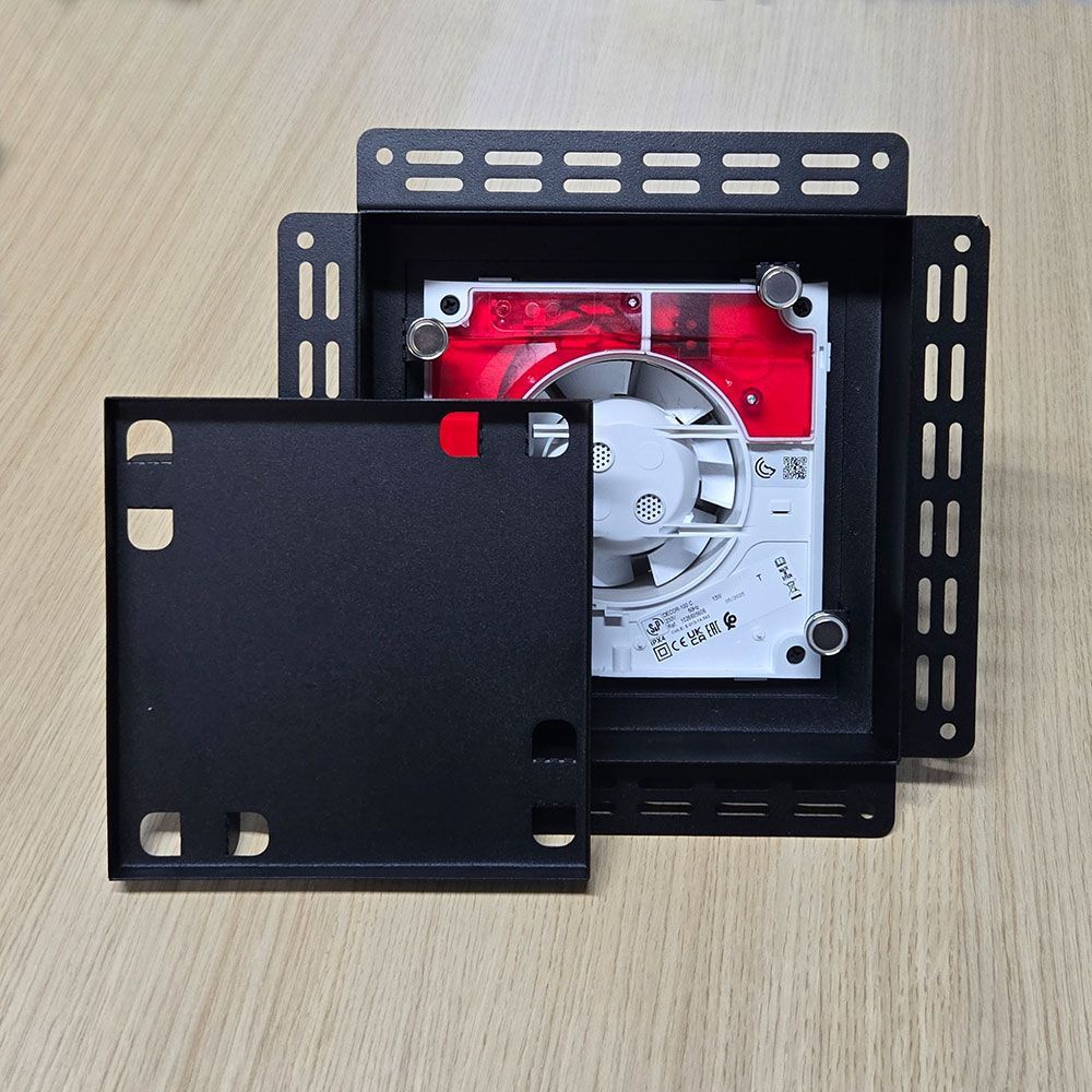 Вентиляционная решетка VRB 200x200 Tile /DECOR 100CR с таймером (черная)