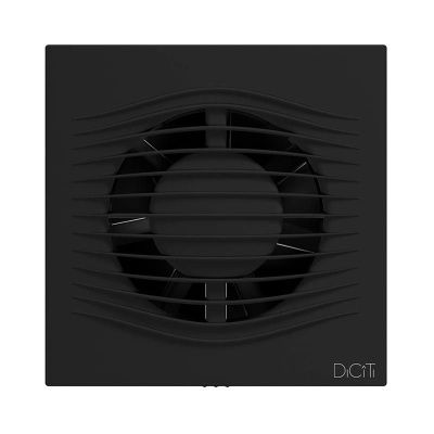 Вентилятор ERA SLIM 4C Matt black, 160х160 мм Ø100 мм
