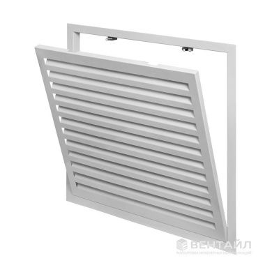 Решетка РМЖР 600x600 нажимная металлическая с жалюзи для радиатора отопления