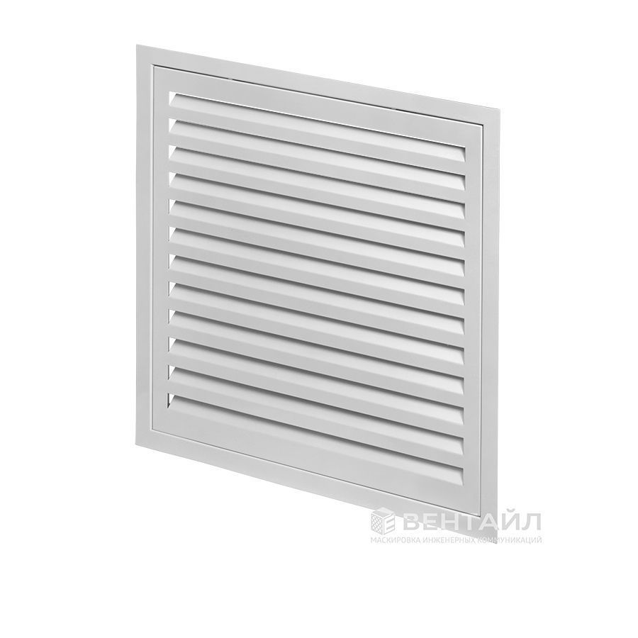 Решетка РМЖР 600x600 нажимная металлическая с жалюзи для радиатора отопления