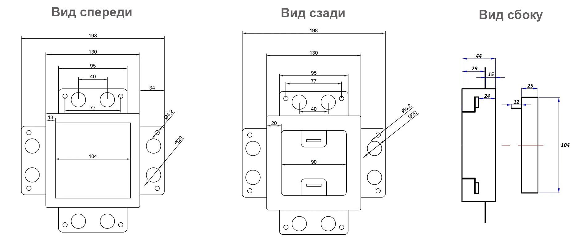 Вентрешетка скрытого монтажа Keramo Air 1313-размеры