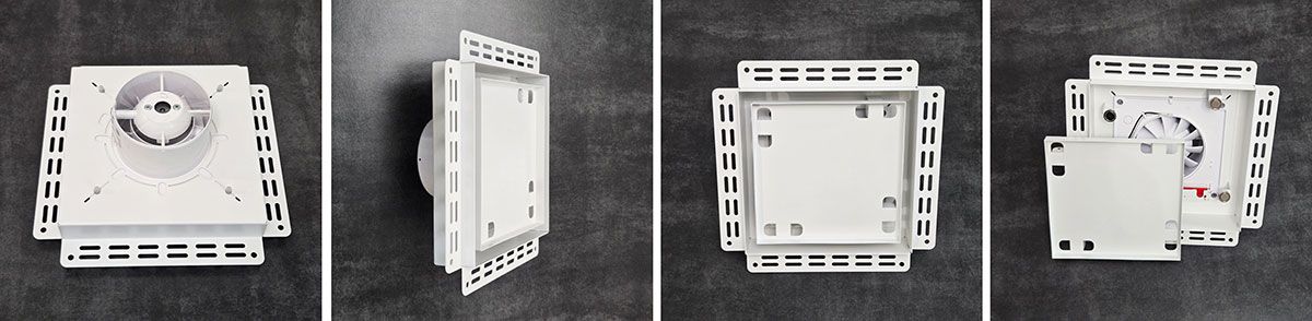 белые решетки с вентилятором Keramo-M White